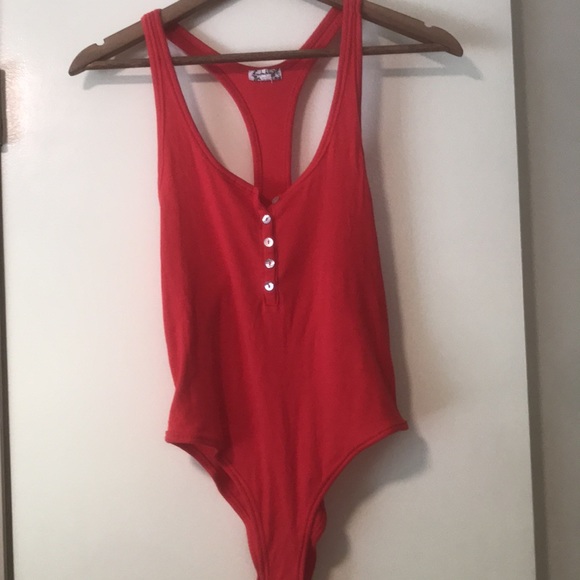 Free People ribbed henley thing bodysuit - Picture 3 of 3